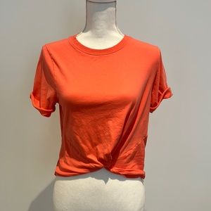 Cute Coral (not orange) Twist Frint Tee